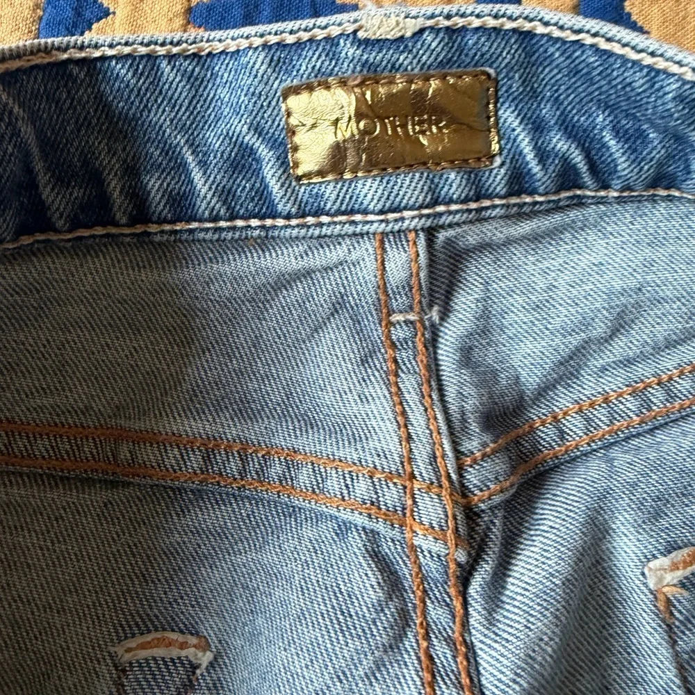 MOTHER Blue Flare Wide-Leg Jeans - Picture 7 of 8